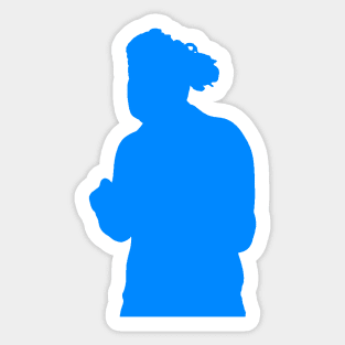 TeachUrb Anime Silhouette Blue Shadowy Figure Sticker